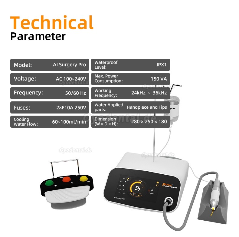 Pluspower® Ai Surgery Pro Dentale Piezochirurgie-Einheit Ultraschall-Piezo-Knochenchirurgiegerät